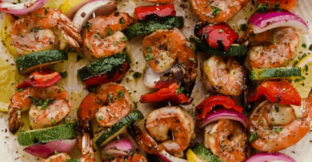 Zesty Summer Shrimp Skewers: Perfect BBQ Veggie Kabobs